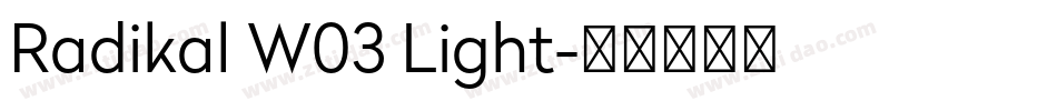 Radikal W03 Light字体转换
